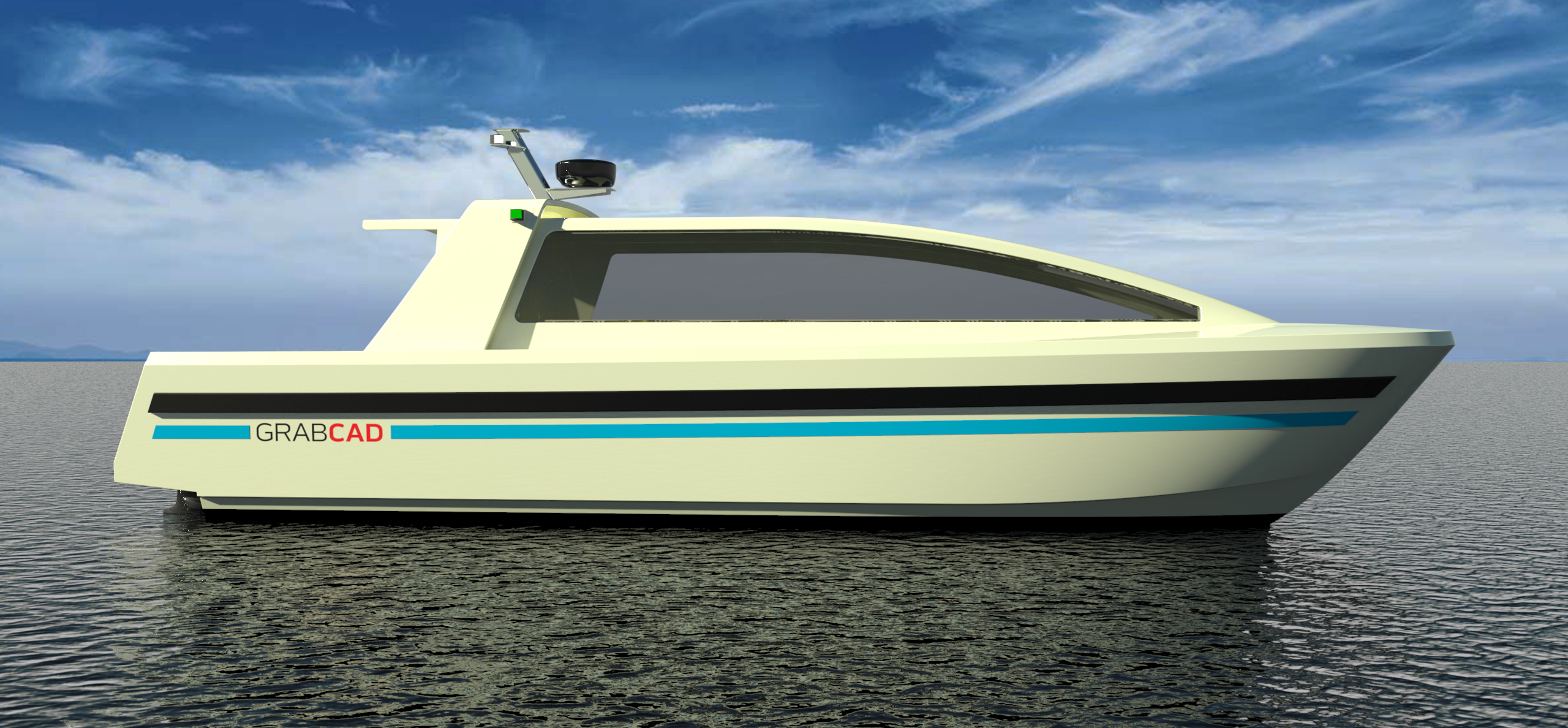 10米双体快艇简易模型